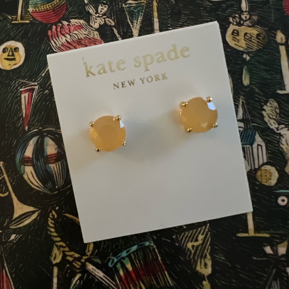 Kate Spade Pink and Gold Stud Earrings